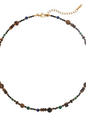 UII美拉德虎眼石串珠叠戴项链女高级感轻奢小众锁骨链2026新款