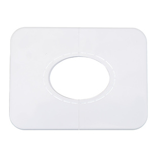 墙排装饰盖椭圆形加宽边50管墙洞斜孔遮挡盖板长方形遮丑美观面板