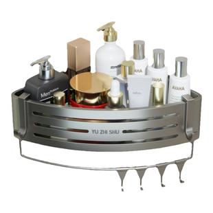 枪灰卫生间置物架浴室三角架子免打孔壁挂厕所洗手间洗漱台收纳架