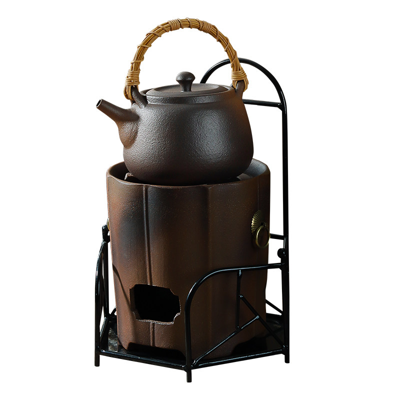 手编藤条提梁茶壶煮茶陶壶煮碳炉