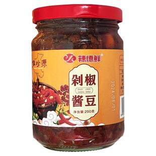 河南特产辣椒剁椒酱农家香辣黄豆下饭菜酱豆子腊八豆瓣黄豆酱200g