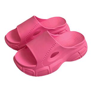 细细条 百搭日系简约风纯色海边度假沙滩拖鞋夏厚底外穿凉拖鞋女