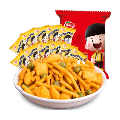 口水娃虾条豆果零食大礼包258g
