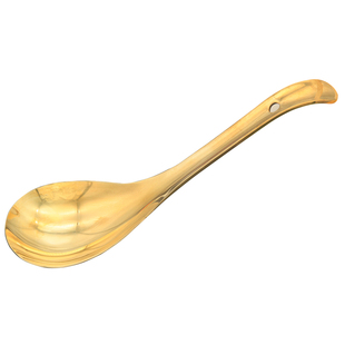 创意汤匙铜勺子长柄圆调羹大小号家用泡面纯铜盛粥勺厨房厨具套装