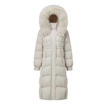 中长款白鸭绒外套千仞岗大毛领