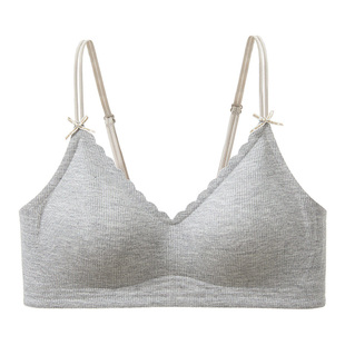 可外露细肩内衣女小胸聚拢带果冻条软支撑2026新款无痕学生文胸罩