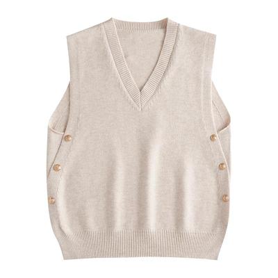 马甲女针织背心外套坎肩秋冬毛衣