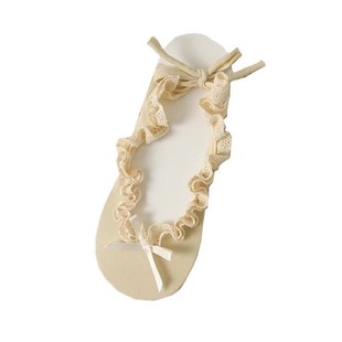 日系蕾丝花边船袜女春夏薄款芭蕾风少女绑带浅口隐形袜子配小皮鞋