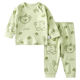 2件装 儿童内衣套装纯棉男童秋衣秋裤女童睡衣打底家居服套装洋气