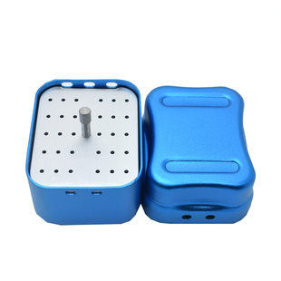 包邮牙科材料金属30孔车针消毒盒高速车针架口腔耐高温空芯车针盒