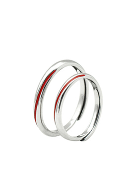 情根深种s925纯银情侣对戒莫比