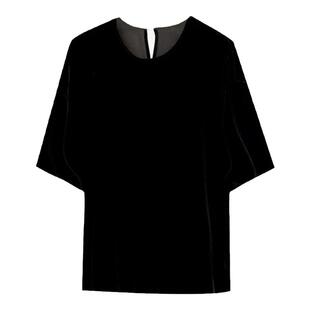 GOLDEN BARRY金和百瑞百搭通勤丝绒侧开叉真丝套装205076/511086