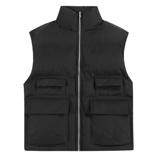 马切达冬季工装美式男生外搭背心马甲户外保暖情侣冬装外套潮ins