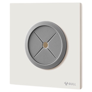 公牛超薄空白面板带出线孔插座86型白板遮丑遮挡装饰网线穿孔盖板