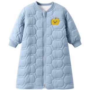 儿童睡袍冬季宝宝睡衣秋冬夹棉加厚款纯棉睡袋女童加绒男童家居服