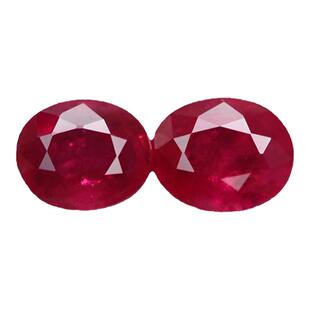 HB6天然红宝石老烧莫桑比克裸石18K金镶嵌手链戒指耳坠精选配对女