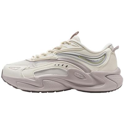 特步元启3.0休闲鞋女鞋冬季革网正品运动鞋老爹鞋女975318320003