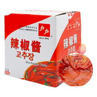 户户辣椒酱大桶装 韩式辣酱 韩国料理甜辣酱石锅拌饭炒年糕酱14kg