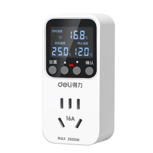 得力温控器鱼缸温控开关控制器控温器数显智能全自动温控插座高清