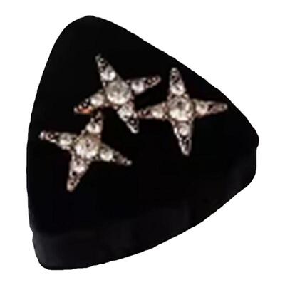 kawaii酱黑色丝绒猫耳朵发夹边夹