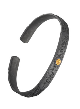 骷髅万象花纯银唐草纹编织纹手镯