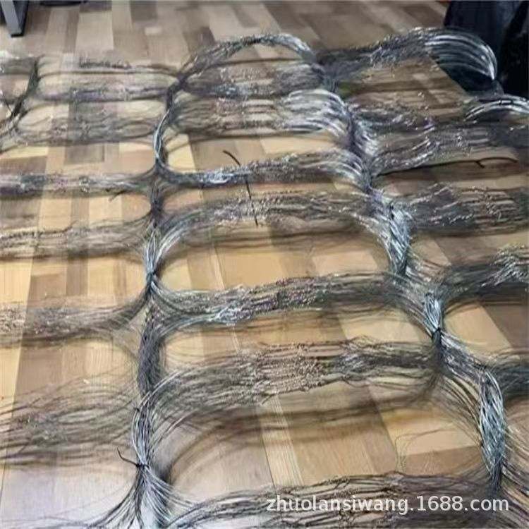 边境防护无人机拦截障碍网绕丝网Egoza 型钢丝坦克网厂家现货