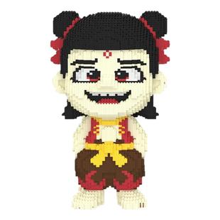 哪咤积木拼图6到12岁成人版小颗粒益智拼装玩具高难度巨大型摆件