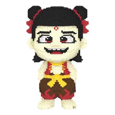 哪吒积木三太子高难度成人版摆件