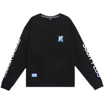 联名刷漆渐变长袖圆领打底衫T恤