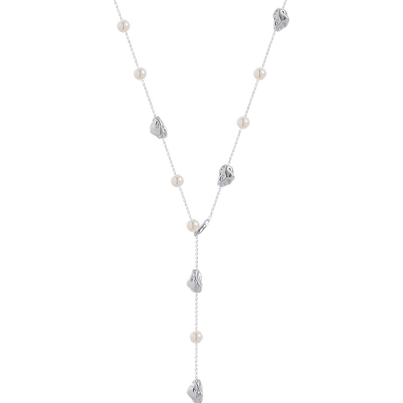 满天星珍珠毛衣项链大气高档女长流苏秋冬配饰2025新款轻奢高级感