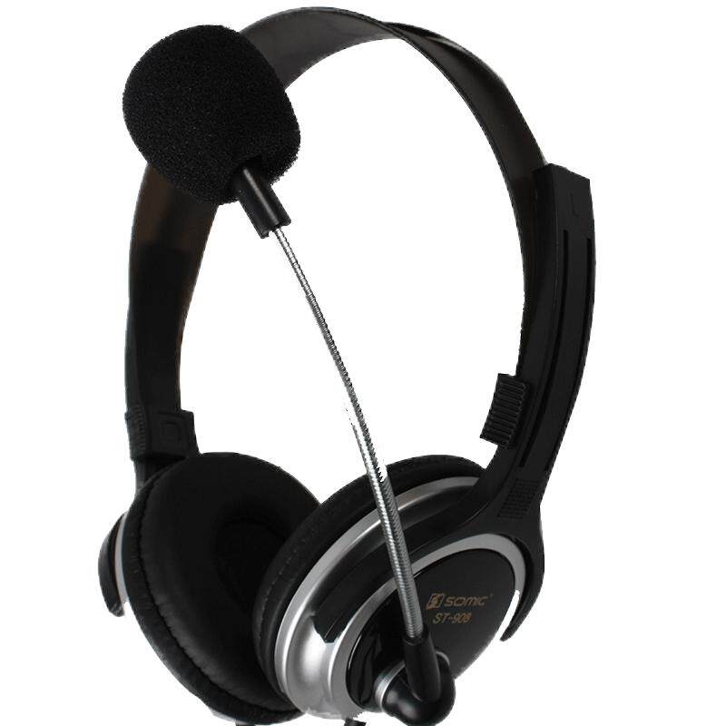 声丽头戴式耳机耳麦台式机笔记电脑游戏家用重低音立体声ST-908