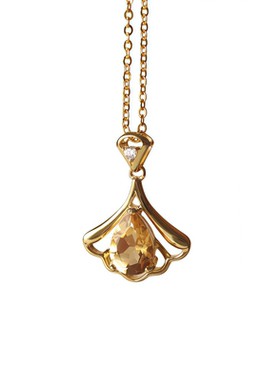 生日情人节高级感礼物黄水晶项链