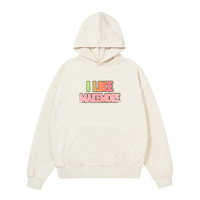 Makemore重磅情侣渐变印花卫衣