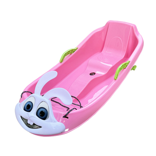 新款加厚兔子双人滑雪板儿童大人小孩滑沙划草雪橇雪地爬犁滑雪盆