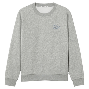 热风2025年冬季新款女士字母圆领加绒卫衣