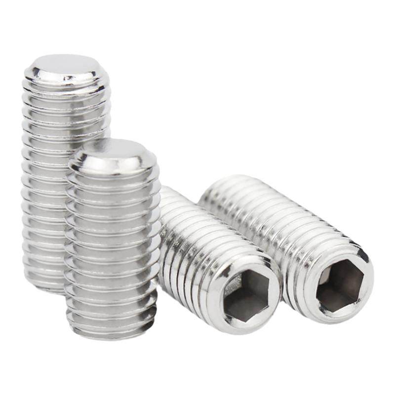 平端紧定304/12.9不锈钢内六角螺钉无头机米顶丝止付螺丝M3M4M5M6