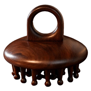 黑檀指环按摩梳头31齿皮养生头疗头部疏通经络木梳子防家用女