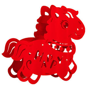 马年立体福字摆件2026新款新年拍照道具客厅装饰春节过年氛围布置