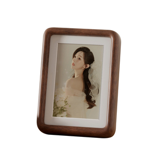 黑胡桃实木相框摆台洗照片做成相框高级感打印照片定制6寸8寸空框