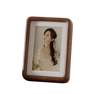 黑胡桃实木相框摆台高级感定制框