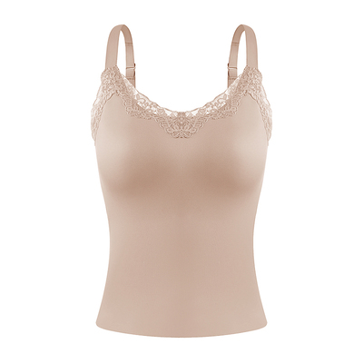 千奈美吊带背心女免穿文胸一体式内衣大胸大码薄款内搭美背上衣