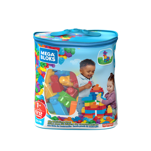 费雪美高儿童60粒大颗粒积木益智拼搭防吞咽启蒙积木模型拼装礼物