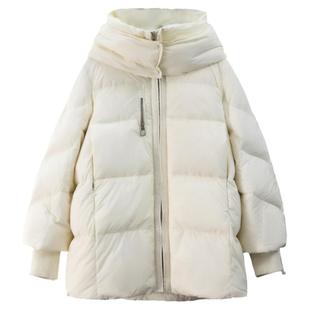 直降福利 240克重磅羽绒羽绒服~御寒酥软 连帽中长款90白鸭绒外套