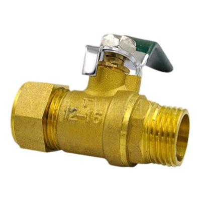 黄铜铝塑管球阀16 20 25 4分6分1寸太阳能卡套管地暖管铝塑管阀门