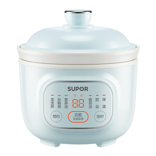 苏泊尔电炖锅宝宝煮粥锅婴儿辅食锅BB煲汤燕窝电炖盅小型家用陶瓷