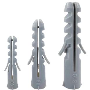 标杰鱼式灰色尼龙膨胀管袋装 涨塞胶塞鱼形套管5 6 8 10mm