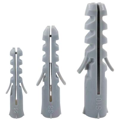 标杰鱼式灰色尼龙膨胀管袋装 涨塞胶塞鱼形套管5 6 8 10mm