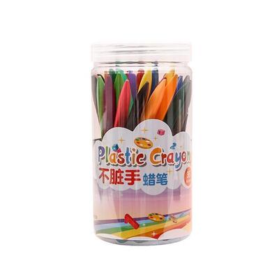 蜡笔不脏手儿童不粘手画笔幼儿园不沾手可水洗塑料蜡笔宝宝36色丝滑彩色不易断美术涂色幼儿画笔12色