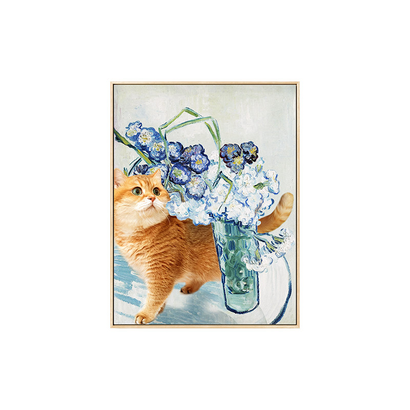 橘猫装饰挂画卧室玄关可爱萌宠物