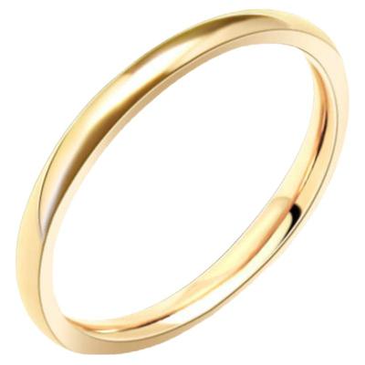 女钛钢镀金情侣款不掉色戒指